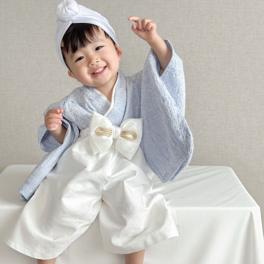 アルミラージ　ベビー袴 itoha（いとは）｜ベビー袴 SORA（ブルー）｜出産祝い・ベビー用品通販