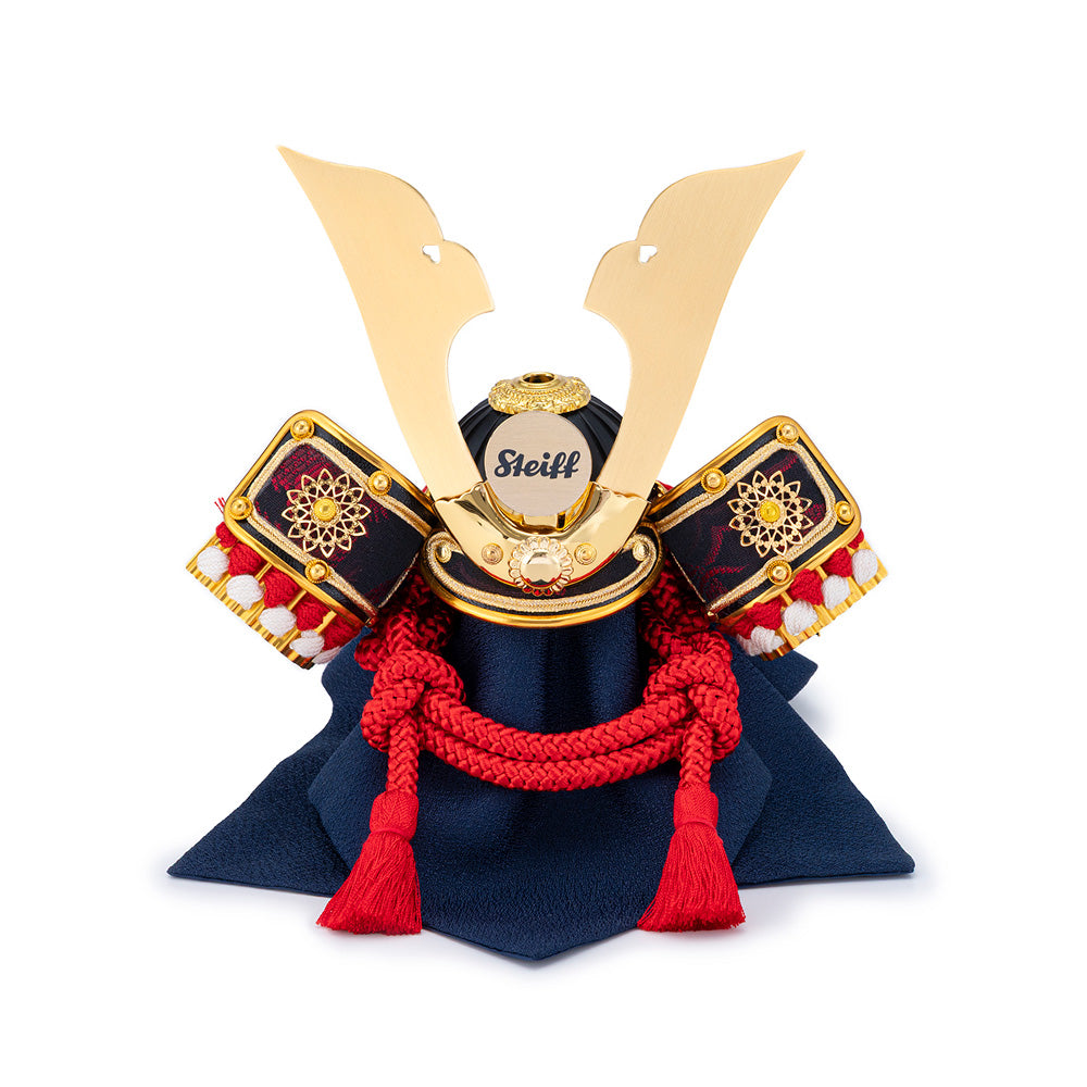 五月人形・兜飾り シュタイフ サムライ 中鍬ゴールド（日本限定）