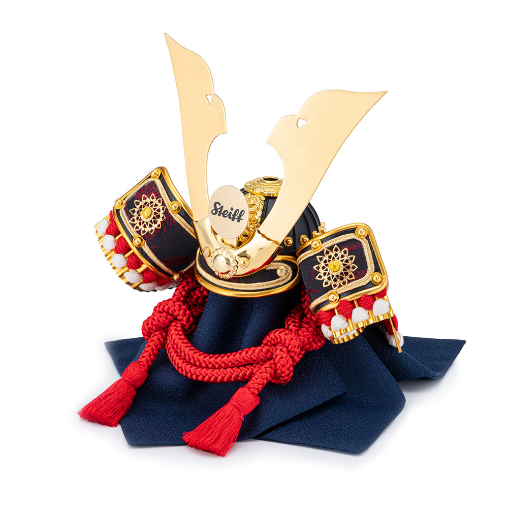 五月人形・兜飾り シュタイフ サムライ 中鍬ゴールド（日本限定）