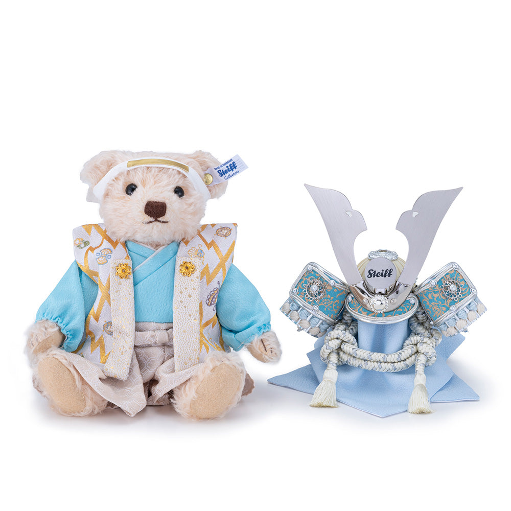 五月人形・兜飾り シュタイフ サムライ 中鍬シルバー（日本限定）