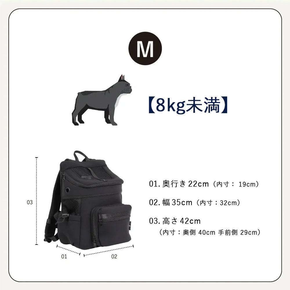 CITYDOG（シティドッグ）｜上部メッシュ付き ネオプレーンバックパックキャリー