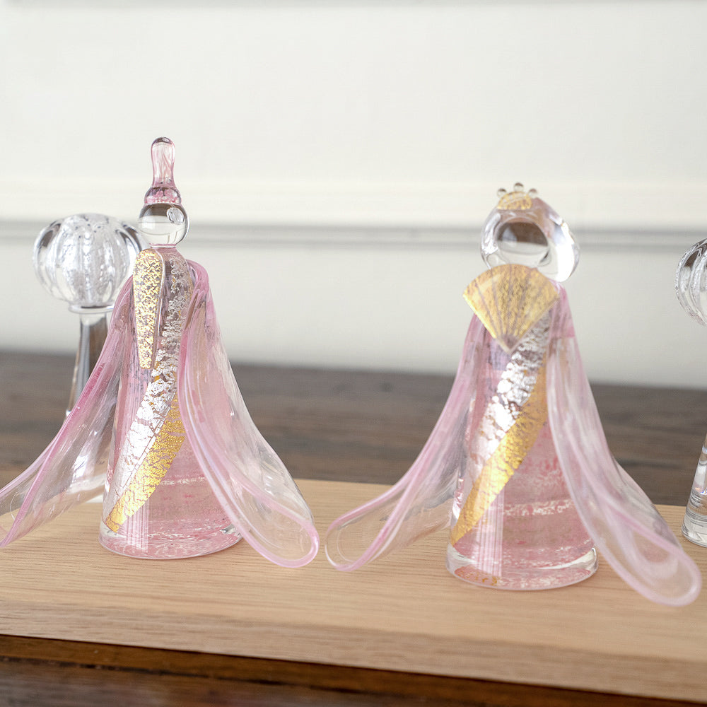 雛人形 桃霞（ももがすみ） Glass studio MIGAKI ヴェネチアングラスの雛人形 当店限定