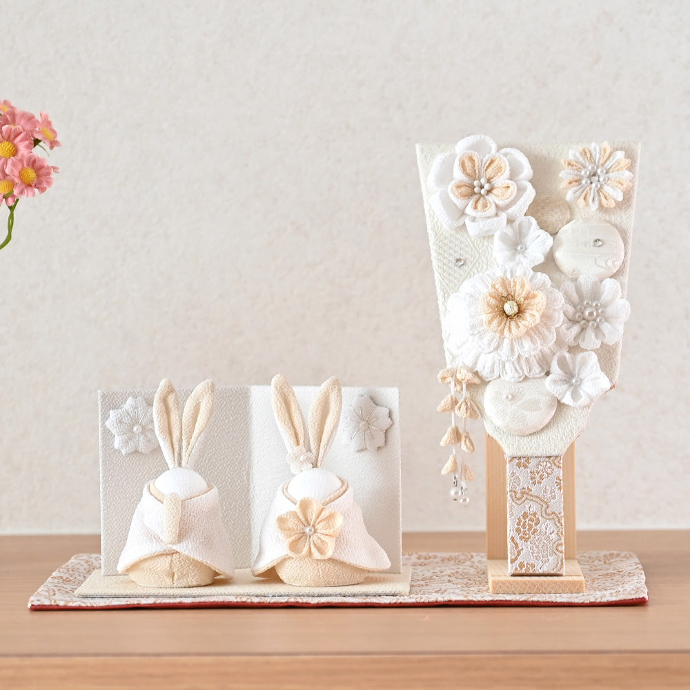 HAKI（ハキ）うさぎ雛と羽子板セット