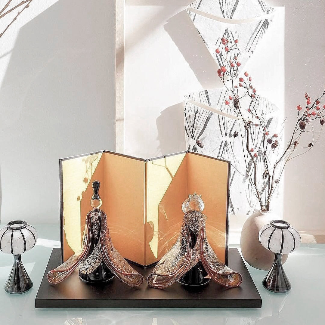 雛人形 Glass studio MIGAKI 金彩飾り雛