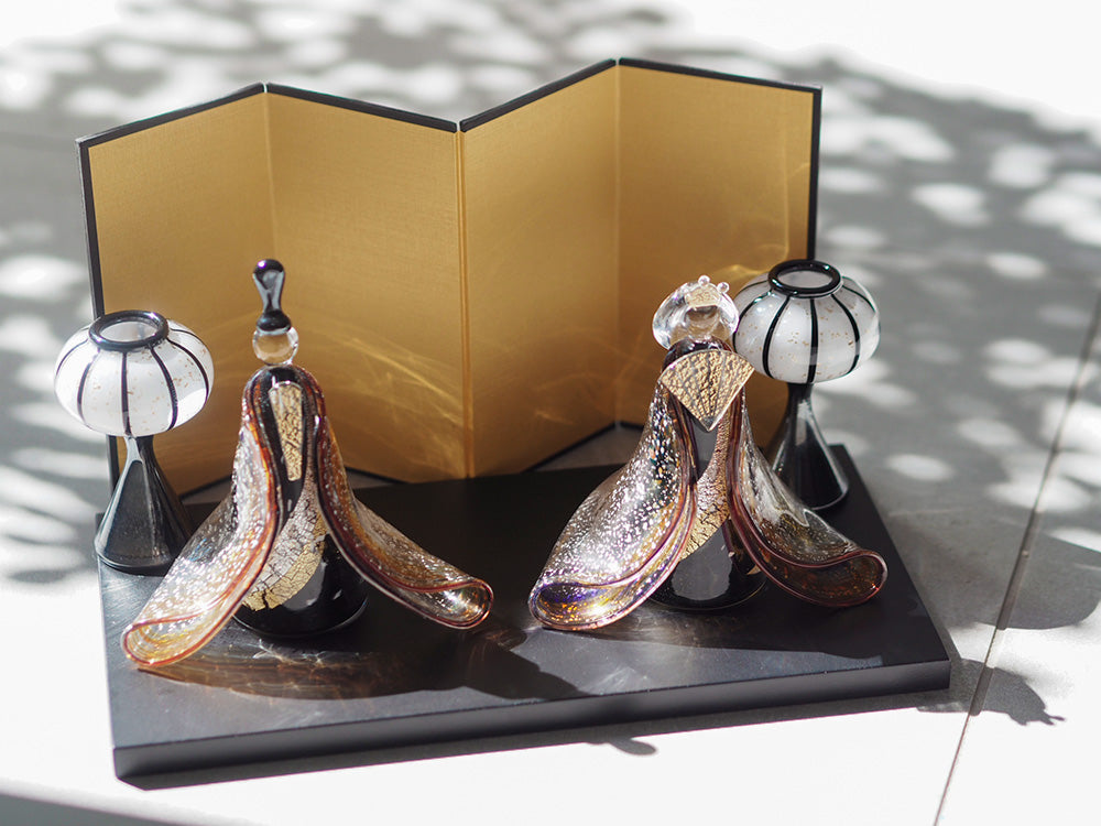 雛人形 Glass studio MIGAKI 金彩飾り雛