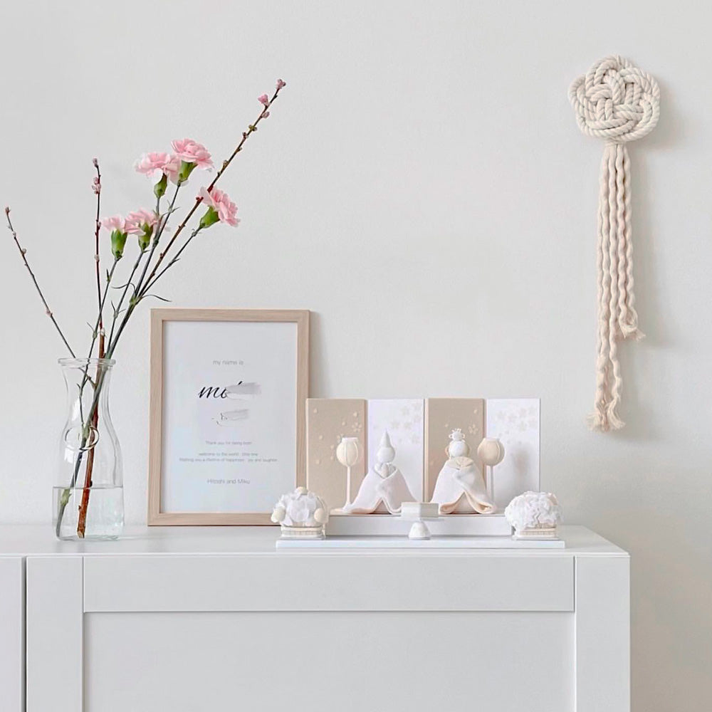 雛人形 HAKI（ハキ） 桜舞うお雛様 白粋