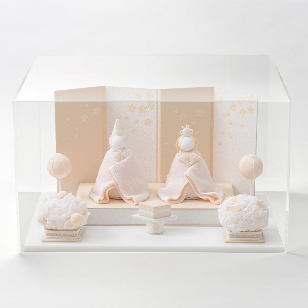 雛人形 HAKI（ハキ） 桜舞うお雛様 白粋｜出産祝い・ベビー用品通販の