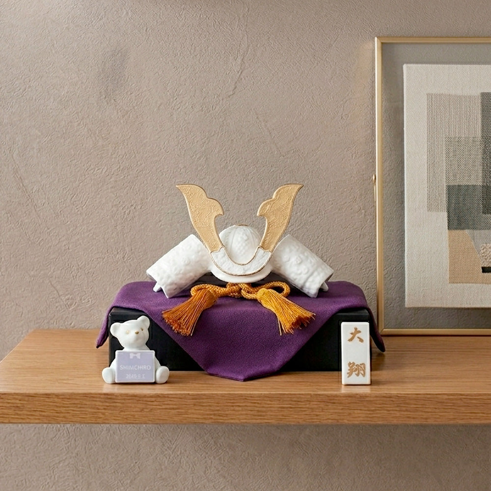 五月人形・兜飾り ノリタケ ボーンチャイナ製 Noritake 名入れベア特典付き