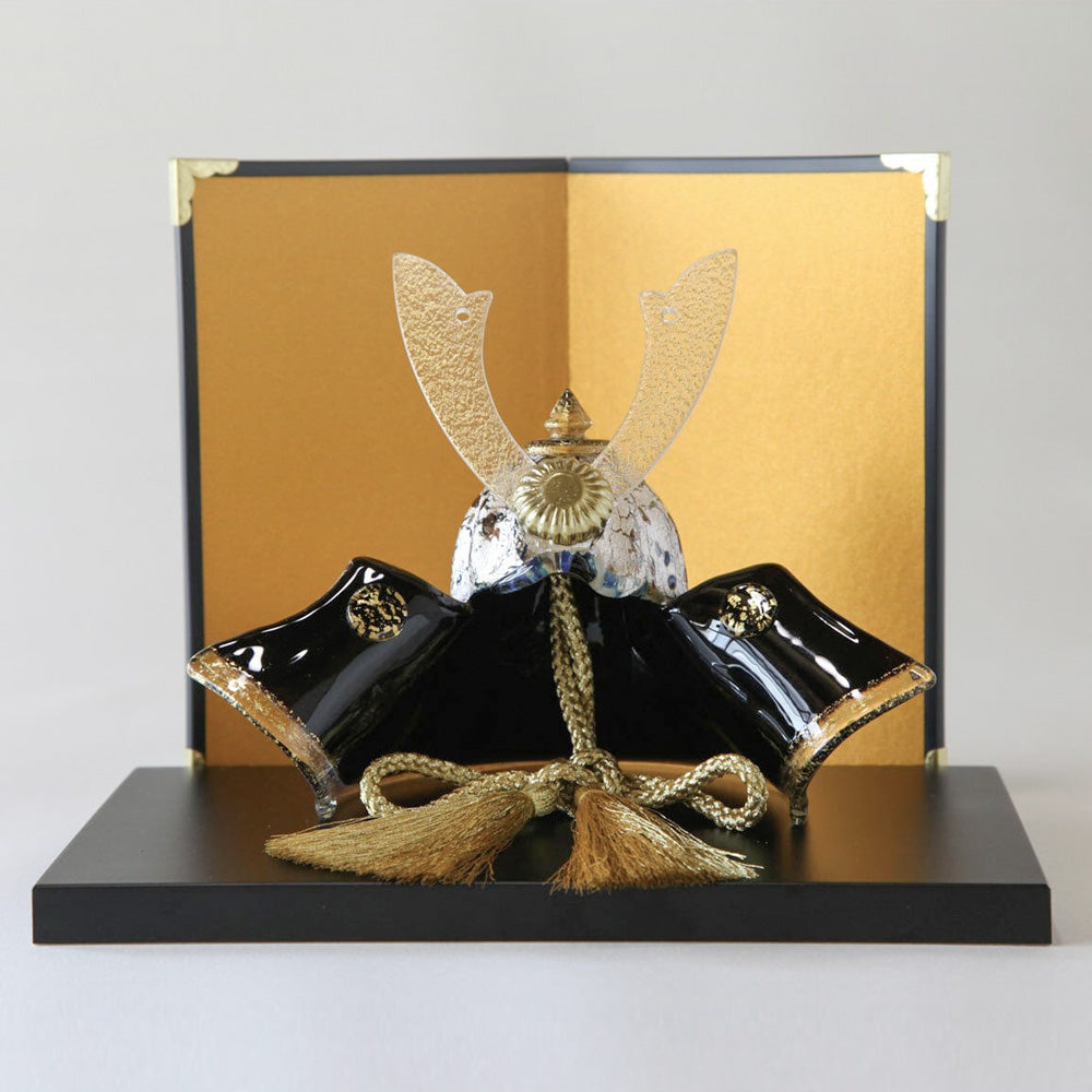 五月人形・兜飾り Glass studio MIGAKI ヴェネチアングラスの節句兜