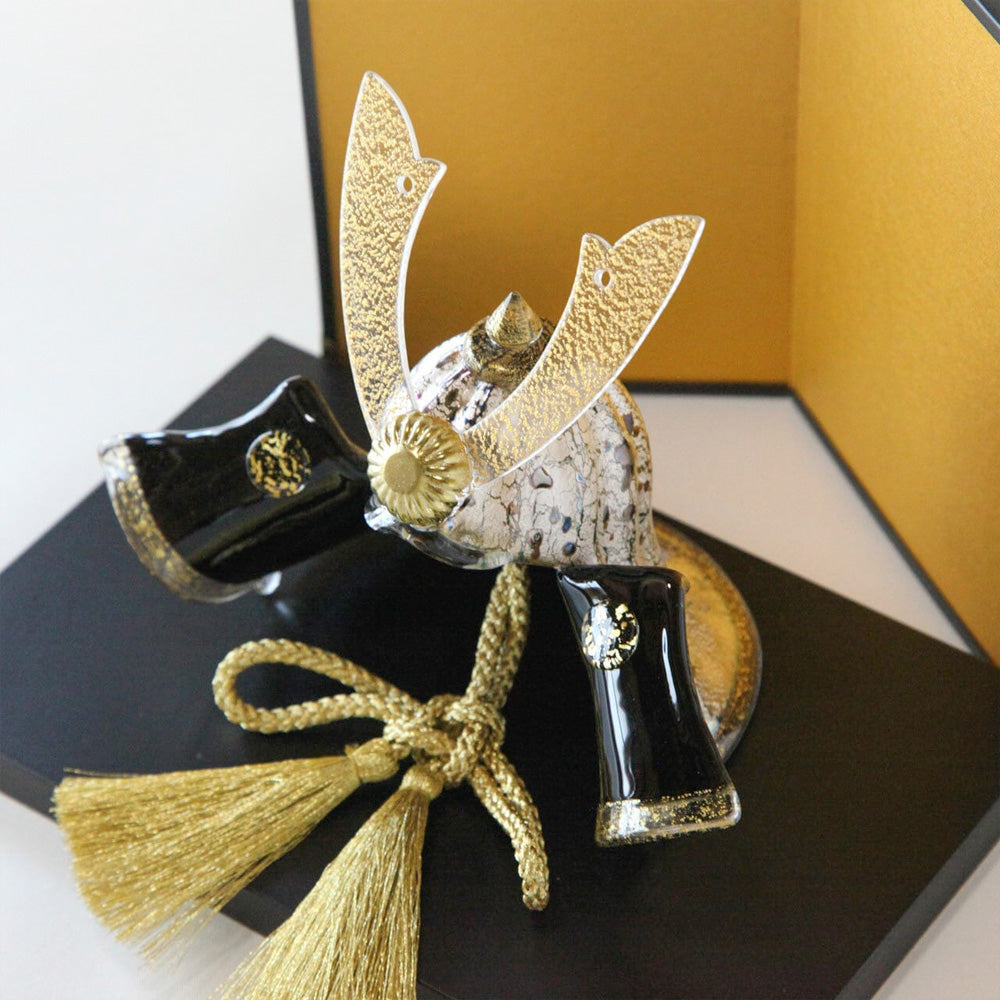 五月人形・兜飾り Glass studio MIGAKI ヴェネチアングラスの節句兜