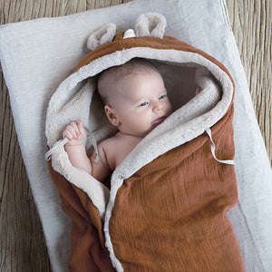 クマのフード付きフリースブランケット|Babyshower