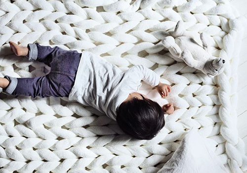 カントナトーキョー|Cloudy hand knit Blanket|Cantona tokyo