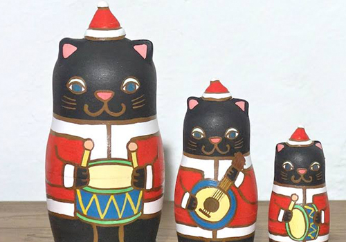 KIMURA & Co.｜マトリョーシカサンタクロース黒猫楽団クリスマスインテリア