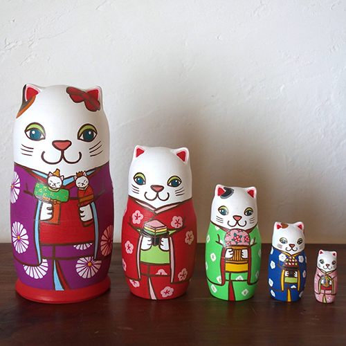 ◆販売終了◆キムラアンドコー｜ひな祭り猫 5sets｜KIMURA & Co.